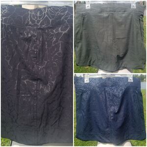 Lot Of 3 Orvis Women's Skorts Black Blue Green Golf Tennis Pickleball Pkts Sz Sm